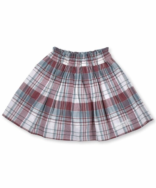 Noeil aime BeBe（ノイユエイムベベ）の「インナーパンツ 付き チェック 柄 スカート (90~130cm)（スカート・キッズ・ブルー/グリーン・110）」の2枚目の写真
