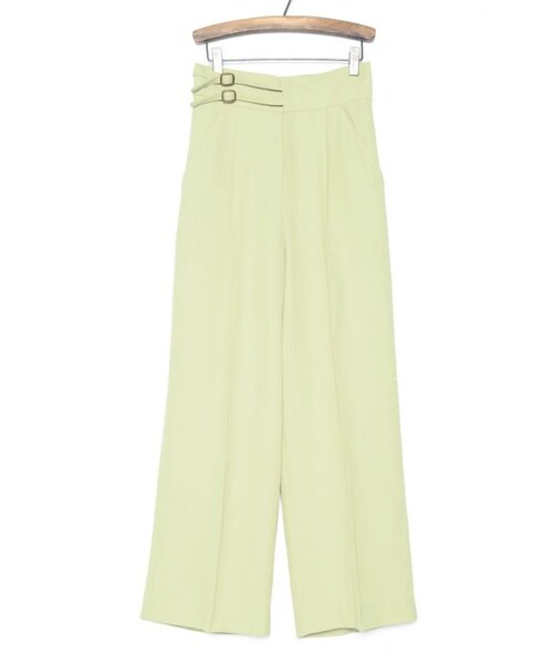 Crisp（クリスプ）の「ダブルベルトストレーパンツ[S2R380]（スラックス・レディース・ブラウン/イエロー・FREE）」の4枚目の写真