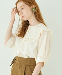 Crisp | ヨークフリルワッシャーブラウス[c1R3014](シャツ/ブラウス)