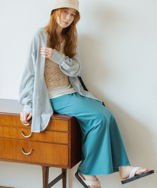 Crisp（クリスプ）の「リラックスマーメイドスカート[c2R3008]（スカート・レディース・ブラック/ブルー/グレー・FREE）」の3枚目の写真