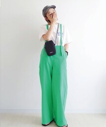 CORNERS | 	u.e.made*×CORNERSコラボ　リネンライクサスペンダー付きストレートパンツ(その他パンツ)