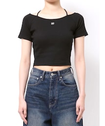 EMODA | 2WAY STRING RIB T/S(Tシャツ/カットソー)