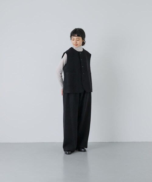 かぐれ（カグレ）の「ボイルドウールパンツ（その他パンツ・レディース・IVORY/BLACK・Free）」の19枚目の写真
