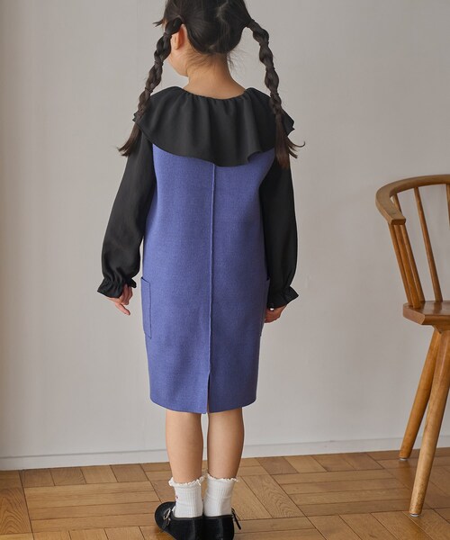 ROPE' PICNIC（ロペピクニック）の「【KIDS】フレアカラーブラウス（シャツ/ブラウス・キッズ・ブラック/クリーム・120/130/140/150）」の11枚目の写真