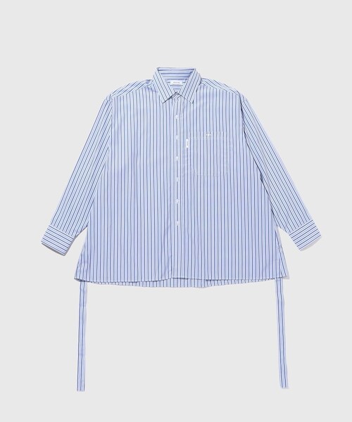 ADAM ET ROPE'(アダムエロペ)の「【BASICKS/ベイシックス】2way Thomas Mason Shirt(シャツ/ブラウス・メンズ・ブルー系/サックス・S)」の3枚目の写真