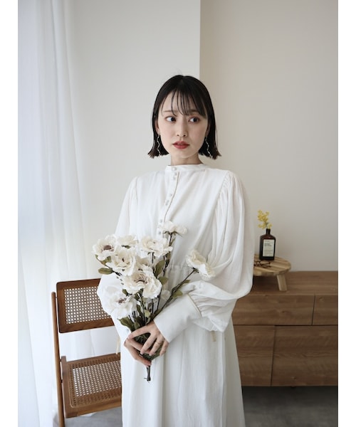 neam（ニーム）の「CHIFFON RIBBON ONE-PIECE（ワンピース）」 - WEAR