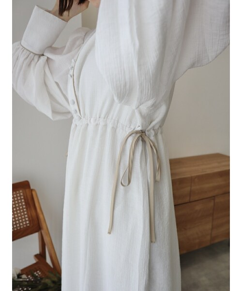 neam（ニーム）の「CHIFFON RIBBON ONE-PIECE（ワンピース）」 - WEAR