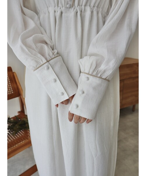 neam（ニーム）の「CHIFFON RIBBON ONE-PIECE（ワンピース）」 - WEAR