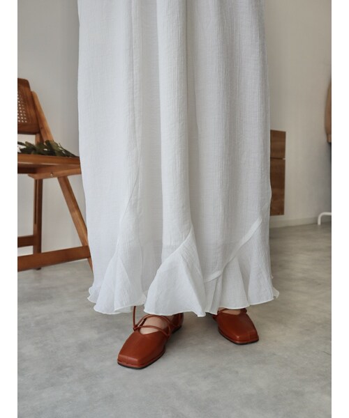 neam（ニーム）の「CHIFFON RIBBON ONE-PIECE（ワンピース）」 - WEAR