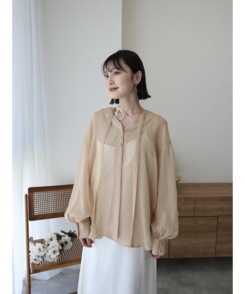neam（ニーム）の「BOWTIE SHEER MULCH SHIRT（シャツ/ブラウス）」 - WEAR