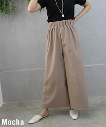 Sheson | ウエストフリルコットンリネンワイドパンツ(その他パンツ)