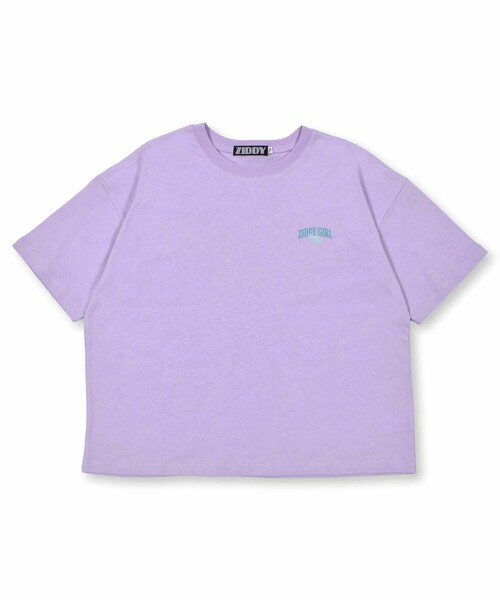 ZIDDY(ジディ)の「バック BIG ロゴ プリント ワイド Tシャツ (130~160cm)(Tシャツ/カットソー・キッズ・オレンジ/パープル・150)」の2枚目の写真