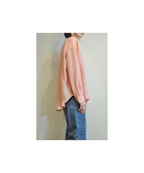 hippiness（ヒッピネス）の「キュプラロングスリーブ（シャツ/ブラウス・レディース・ピンク/イエロー/レッド/ベージュ/ブラウン・one）」の6枚目の写真