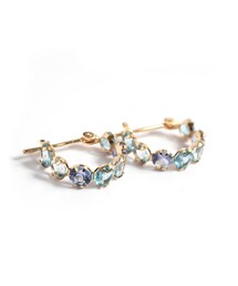 Ops. | Multi Color Gem  Hoop Pierce MAROLOKKO -マロロッコ-(ピアス（両耳用）)