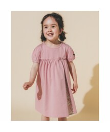 Noeil aime BeBe | リボン 花柄 切り替え 天竺 パフスリーブ ワンピース (80~130cm)(ワンピース)