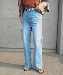 LAULEN（ローレン）の「Ripped wide denim（デニムパンツ・レディース）」