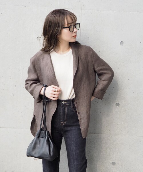 LAULEN（ローレン）の「Linen shirt jacket（その他アウター