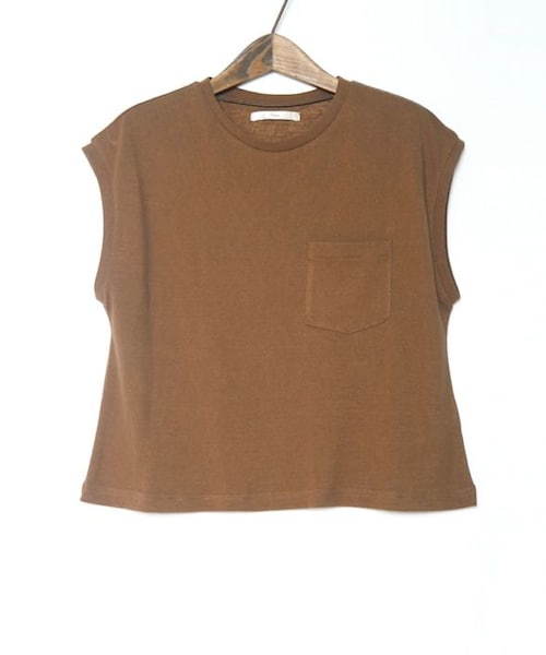 Crisp（クリスプ）の「フレンチポケットTシャツ[c1R3057]（Tシャツ/カットソー・レディース・ブラウン/グリーン/ホワイト/オレンジ・FREE）」の6枚目の写真