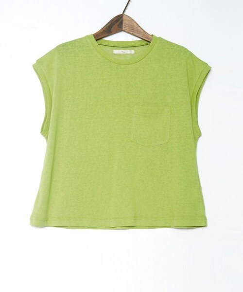 Crisp（クリスプ）の「フレンチポケットTシャツ[c1R3057]（Tシャツ/カットソー・レディース・ブラウン/グリーン/ホワイト/オレンジ・FREE）」の7枚目の写真