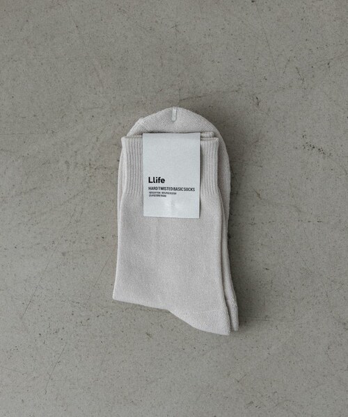 Llife(ライフ)の「Llife HI-TWISTED BASIC SOX(ソックス/靴下・メンズ・ホワイト/グレー・F)」の1枚目の写真