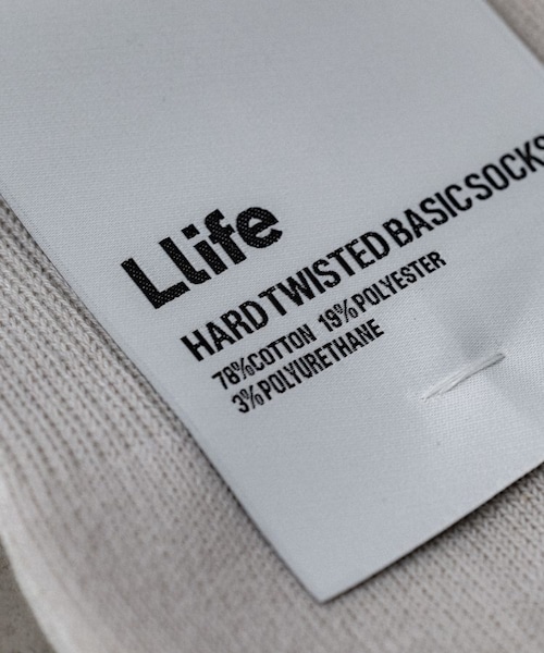 Llife(ライフ)の「Llife HI-TWISTED BASIC SOX(ソックス/靴下・メンズ・ホワイト/グレー・F)」の3枚目の写真