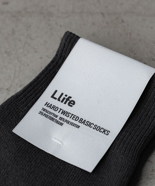 Llife(ライフ)の「Llife HI-TWISTED BASIC SOX(ソックス/靴下・メンズ・ホワイト/グレー・F)」の6枚目の写真