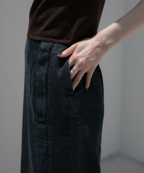 SIWEM（シウム）の「MARBLE DENIM SKIRT（デニムスカート）」 - WEAR