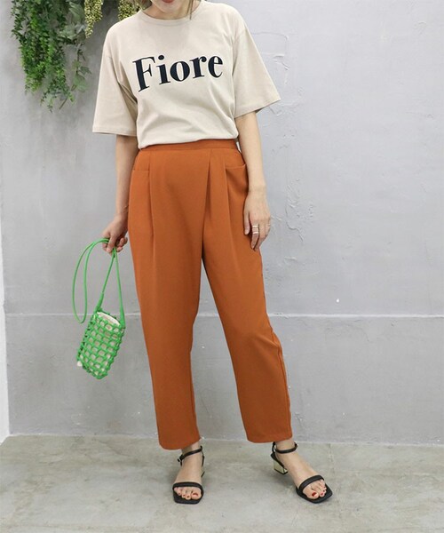 Sheson（シーズン）の「カシュクールテーパードパンツ（スラックス・レディース・ピンク/グリーン/オレンジ/ブルー/ブラック・F）」の5枚目の写真