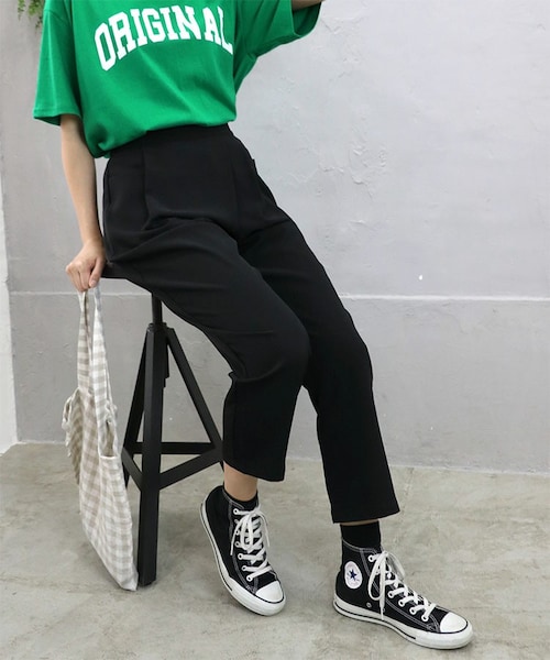 Sheson（シーズン）の「カシュクールテーパードパンツ（スラックス・レディース・ピンク/グリーン/オレンジ/ブルー/ブラック・F）」の2枚目の写真