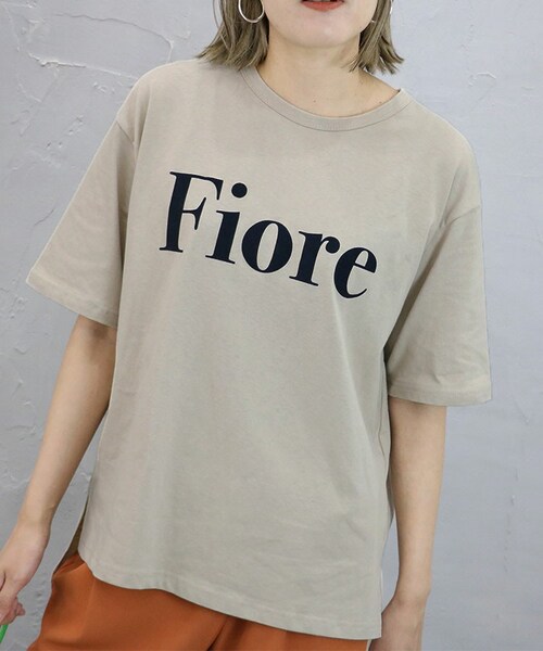Sheson（シーズン）の「FioreロゴTee（Tシャツ/カットソー・レディース・ホワイト/ベージュ/グリーン・F）」の2枚目の写真