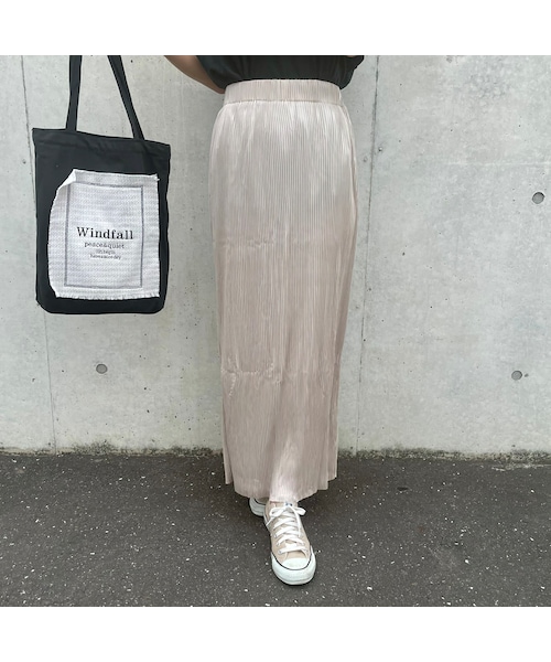 copine(コピン)の「new シリーズ!セルフカット可能カラープリーツスカート(2color)(スカート・レディース・ベージュ/ライトグリーン・F)」の1枚目の写真