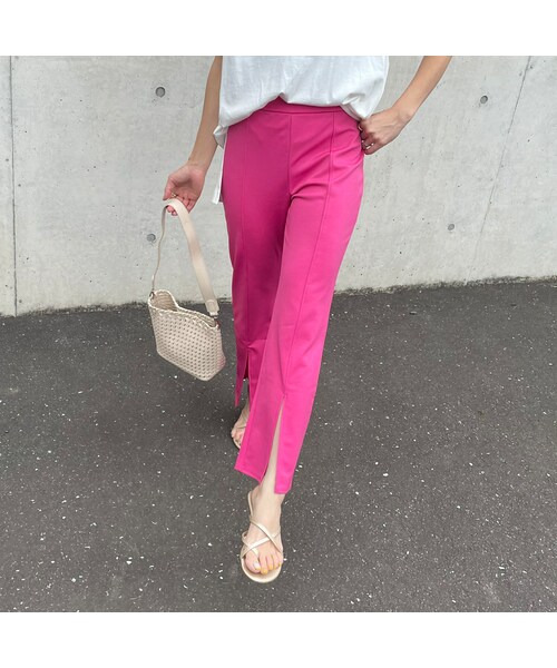 copine(コピン)の「フロントスリットカラーパンツ(ピンク)(その他パンツ・レディース・ピンク・F)」の2枚目の写真