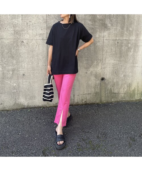 copine(コピン)の「フロントスリットカラーパンツ(ピンク)(その他パンツ・レディース・ピンク・F)」の1枚目の写真
