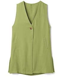 GRL | Vネックサイドスリットロングジレ(ベスト)