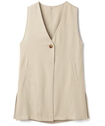 GRL | Vネックサイドスリットロングジレ(ベスト)