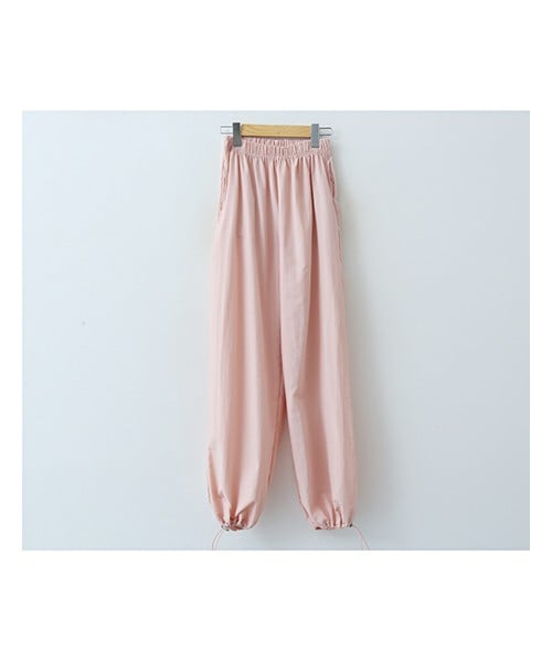 ENVYLOOK(エンビールック)の「裾ストリングジョガーパンツ(その他パンツ・レディース・핑크/옐로우/베이지/블랙・FREE(44-66))」の1枚目の写真