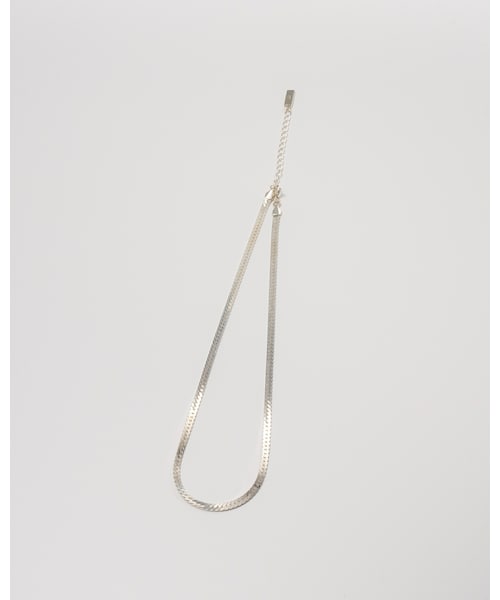 Scat(スキャット)の「"Snake" chain necklace (SILVER)(ネックレス・レディース・シルバー・チェーン全長約37cm,アジャスター約5cm)」の2枚目の写真