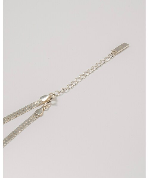Scat(スキャット)の「"Snake" chain necklace (SILVER)(ネックレス・レディース・シルバー・チェーン全長約37cm,アジャスター約5cm)」の4枚目の写真
