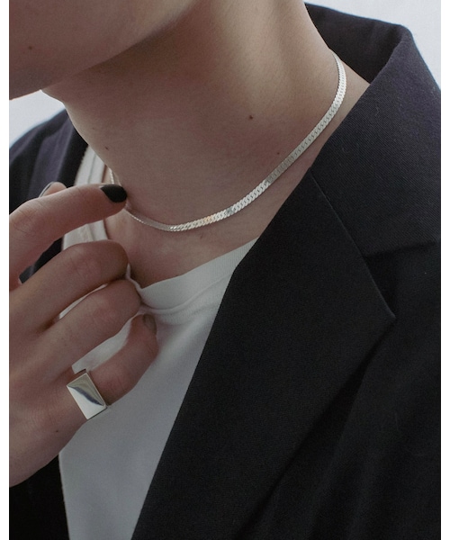 Scat(スキャット)の「"Snake" chain necklace (SILVER)(ネックレス・レディース・シルバー・チェーン全長約37cm,アジャスター約5cm)」の7枚目の写真