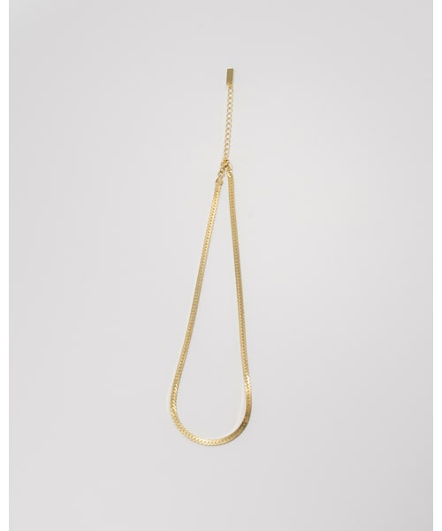 Scat（スキャット）の「"Snake" chain necklace (GOLD)（ネックレス・レディース・ゴールド・チェーン全長約37cm,アジャスター約5cm）」の2枚目の写真