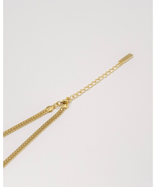 Scat（スキャット）の「"Snake" chain necklace (GOLD)（ネックレス・レディース・ゴールド・チェーン全長約37cm,アジャスター約5cm）」の4枚目の写真