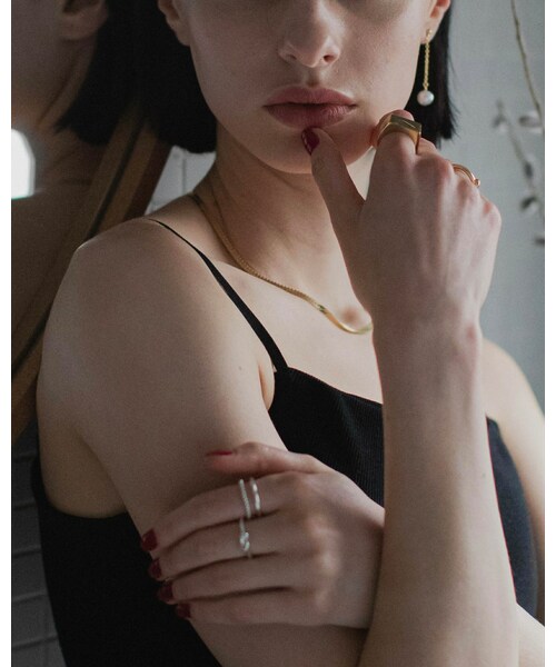 Scat（スキャット）の「"Snake" chain necklace (GOLD)（ネックレス・レディース・ゴールド・チェーン全長約37cm,アジャスター約5cm）」の8枚目の写真