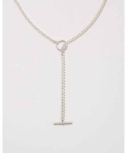 Scat(スキャット)の「"Chain" lariet necklace(ネックレス・レディース・シルバー・全長約52cm マンテルホール直径約15mm マンテル留め木約24mm)」の1枚目の写真