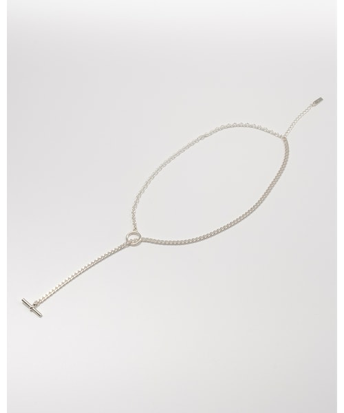 Scat(スキャット)の「"Chain" lariet necklace(ネックレス・レディース・シルバー・全長約52cm マンテルホール直径約15mm マンテル留め木約24mm)」の9枚目の写真