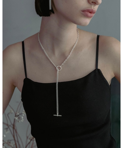 Scat(スキャット)の「"Chain" lariet necklace(ネックレス・レディース・シルバー・全長約52cm マンテルホール直径約15mm マンテル留め木約24mm)」の5枚目の写真