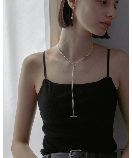 Scat(スキャット)の「"Chain" lariet necklace(ネックレス・レディース・シルバー・全長約52cm マンテルホール直径約15mm マンテル留め木約24mm)」の6枚目の写真