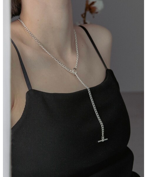 Scat(スキャット)の「"Chain" lariet necklace(ネックレス・レディース・シルバー・全長約52cm マンテルホール直径約15mm マンテル留め木約24mm)」の7枚目の写真