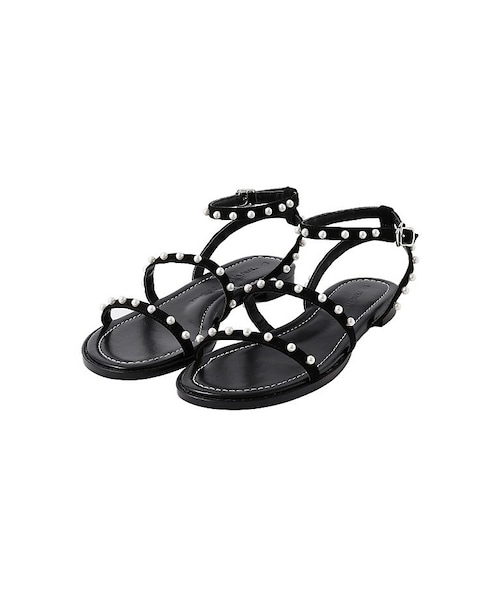 TSURU by Mariko Oikawa ビジュー付きラバーサンダル TSURU By MARIKO OIKAWA Deja ウエッジソールサンダル