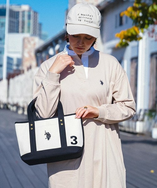 U.S. POLO ASSN.(ユーエスポロアッスン)の「【U.S. POLO ASSN.】 ユーエスポロアッスン キャンバス ロゴトートバッグ US18623(トートバッグ・レディース・ホワイト・FREE)」の2枚目の写真