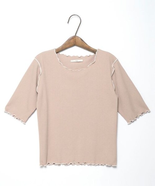 Crisp（クリスプ）の「ショートスリーブメロウTシャツ[c1ak3059]（Tシャツ/カットソー・レディース・ベージュ/グリーン/アイボリー・FREE）」の5枚目の写真